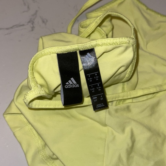 Adidas Lime Green Cropped Athletic Top - Picture 11 of 11